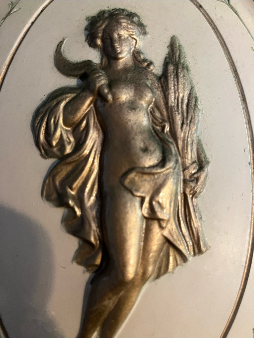 Vintage Dart Syroco Gold Goddess Wall Plaque Single Hollywood Regency MCM Decor - Picture 3 of 6